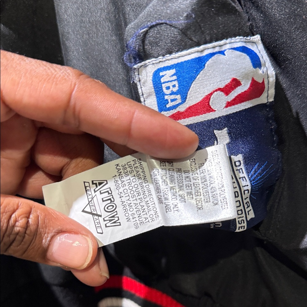 Vintage Jeff Hamilton Black LA Clippers NBA Logo Men's Jacket Varsity Jacket - Picture 14 of 14